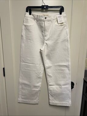 Madewell Perfect Vintage Wide-Leg Crop Jeans Tile White